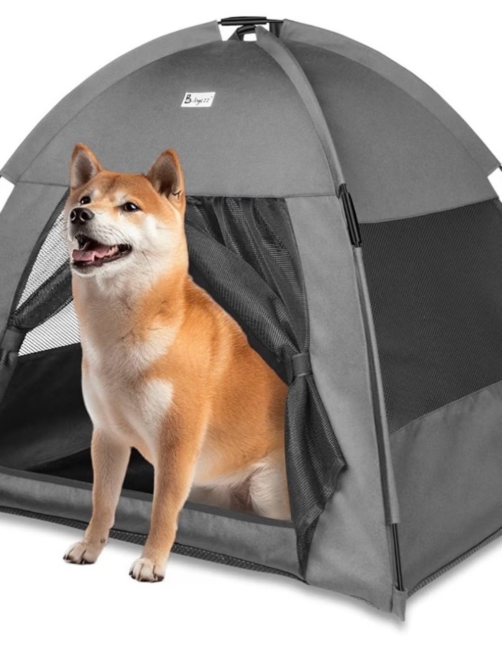 Portable Gray Dog Tent